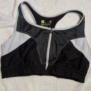 Xersion zip front spandex top